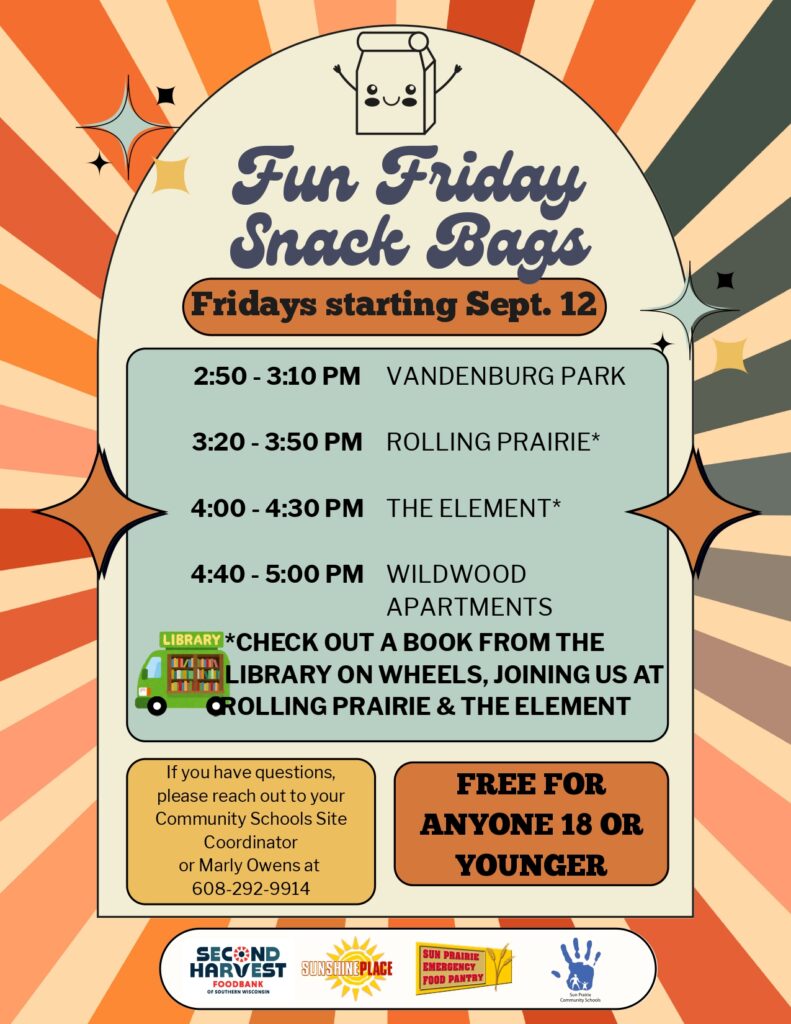 Fun Fridays flyer in English.