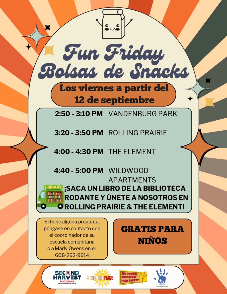 Fun Fridays flyer in Spanish.