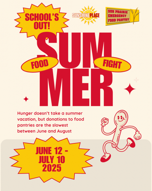 The School's Out! Summer Food Fight informational flier.